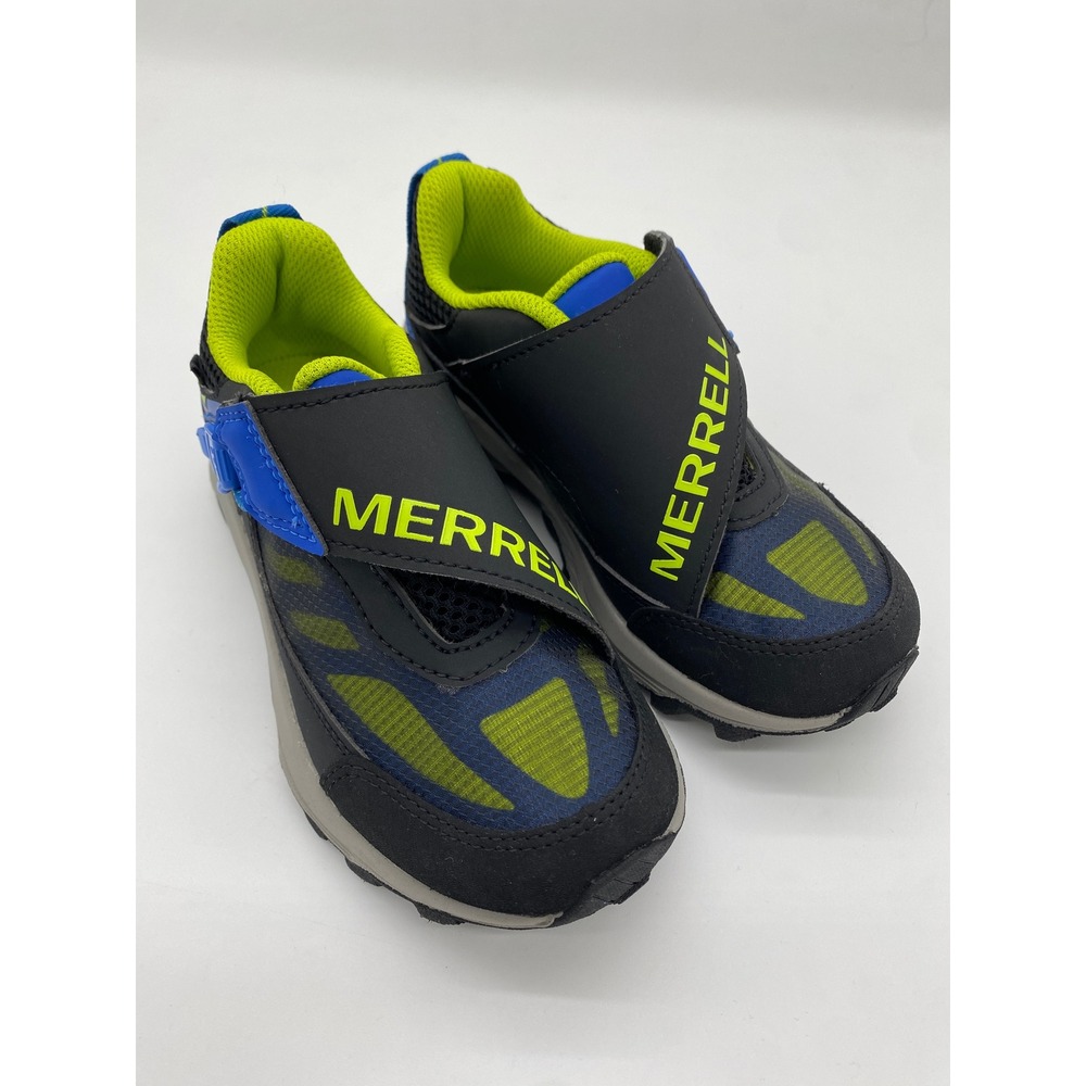 Merrell Kids Nova 3 Waterproof Hiking Sneakers Black Blue Lime MK267174 Size 12M
